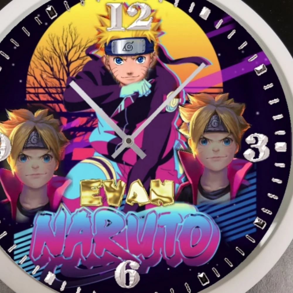 Naruto led lights clock personalized
